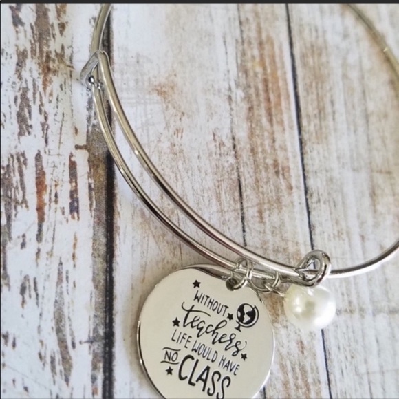 TEACHERS  stamped  bracelet - Picture 2 of 6